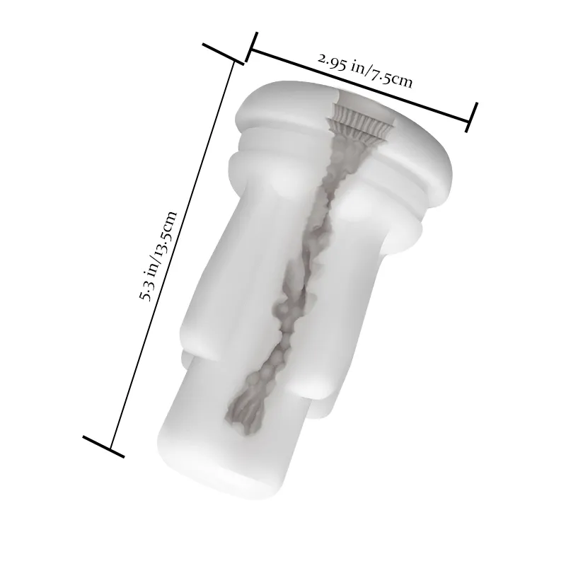 Draagbare Auto-Lubricerende Masturbator met 8 Stoten en 9 Versnellingsstanden