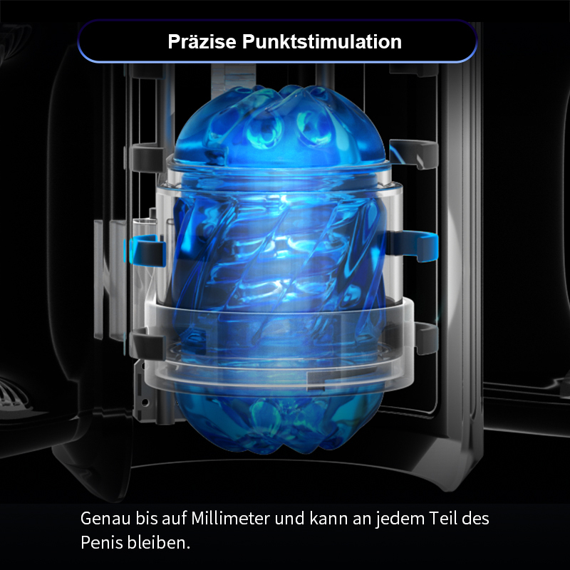 Leten Masturbator met 10 Duwen en 10 Versnellingniveaus en 2 Mouwen