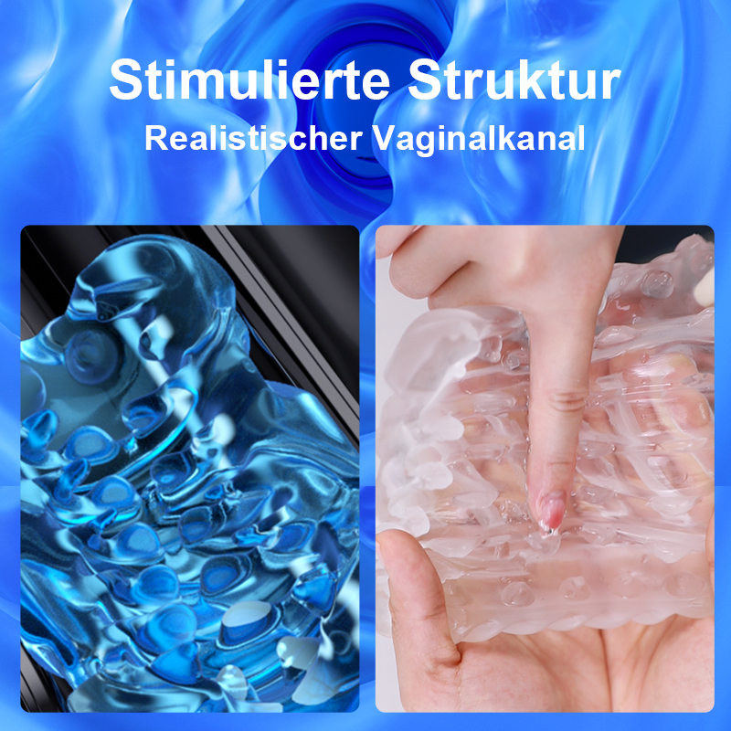 Leten Masturbator met 10 Duwen en 10 Versnellingniveaus en 2 Mouwen