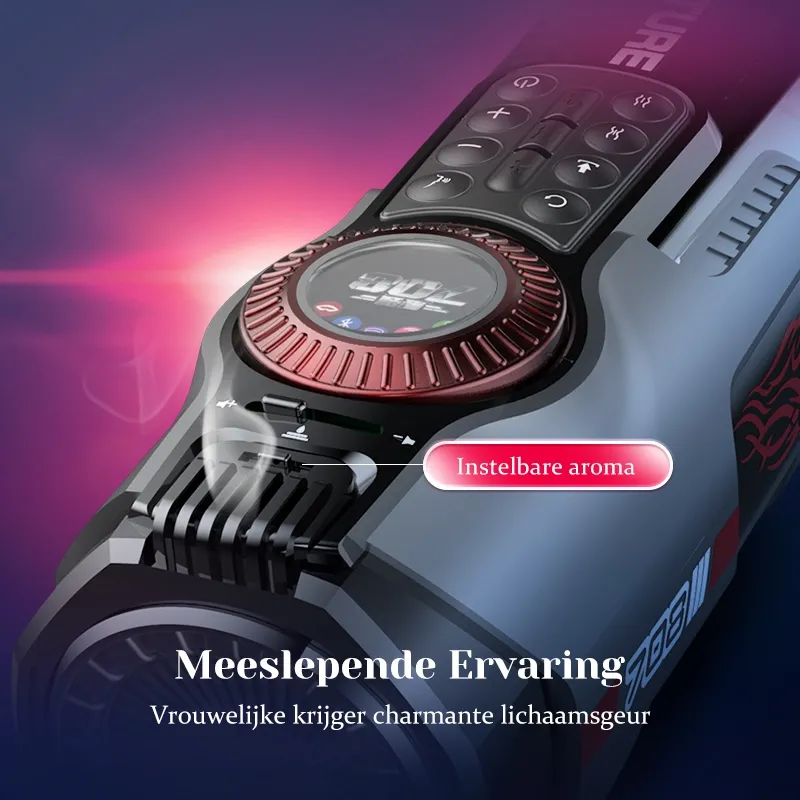 Leten 708 Future Pro Masturbator met 10 Stoten, 10 Luchtzak Massager en 2 Mouwen