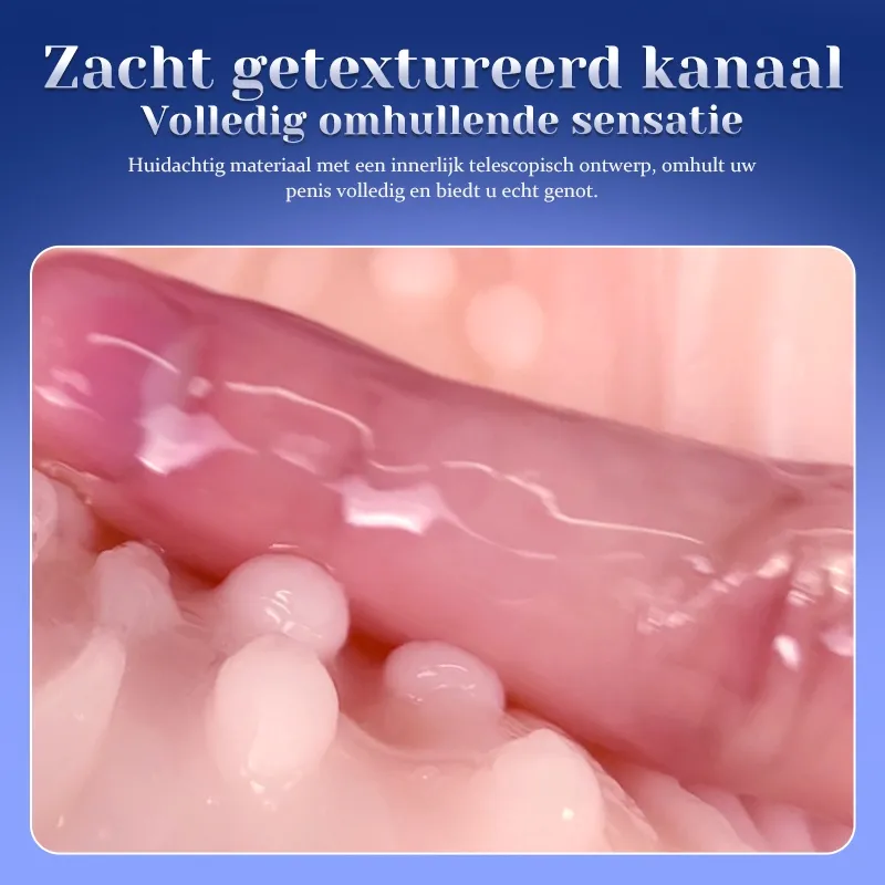 Leten Realistische Masturbator met 10 Thrusting Swings en Verwarming