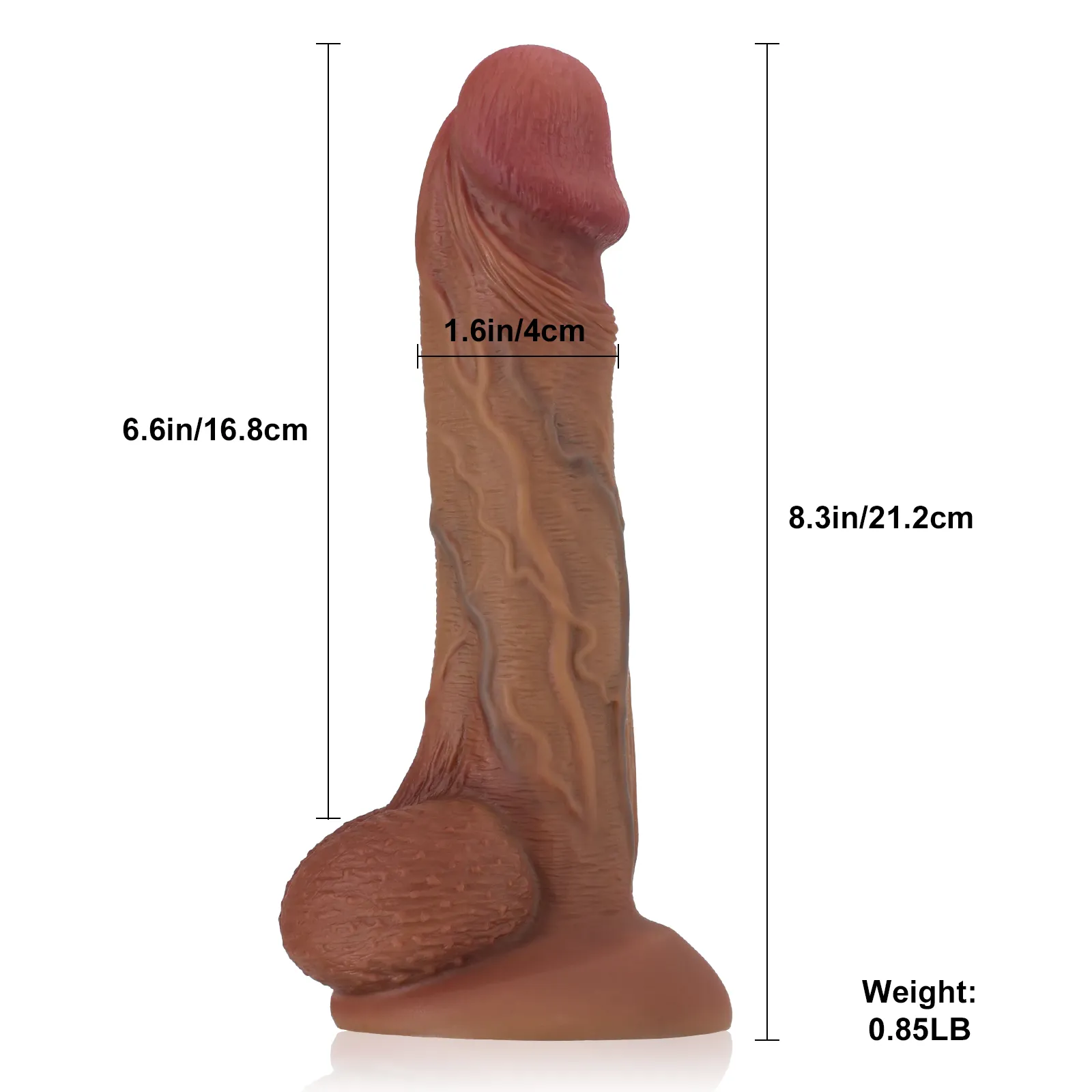 Nieuwste Realistische Siliconen Suction Cup Dildo 21.2cm