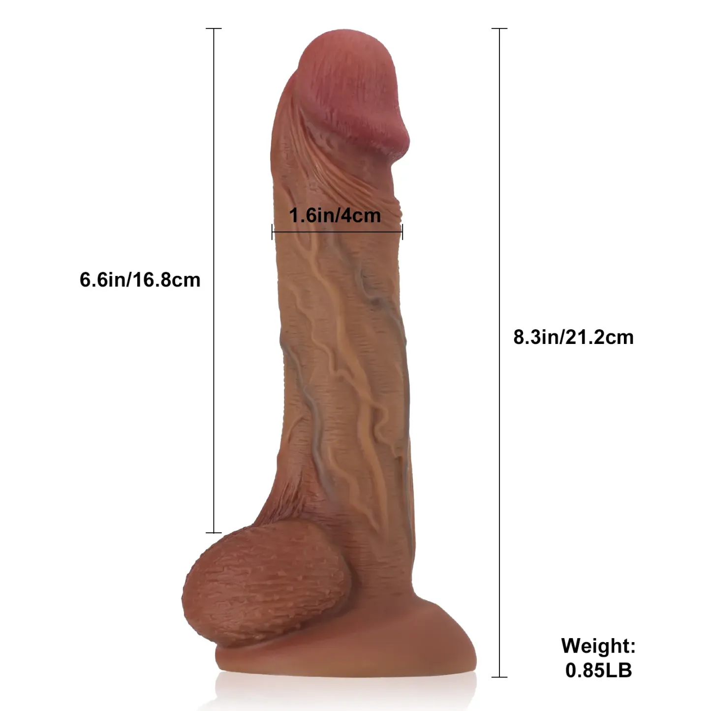 Nieuwste Realistische Siliconen Suction Cup Dildo 21.2cm