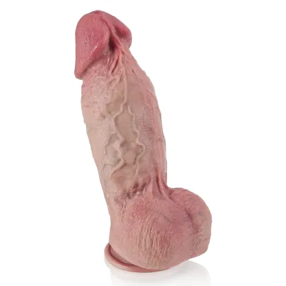 Nieuwste Thick Real Feel Zachte Siliconen Zuignap Dildo 28cm
