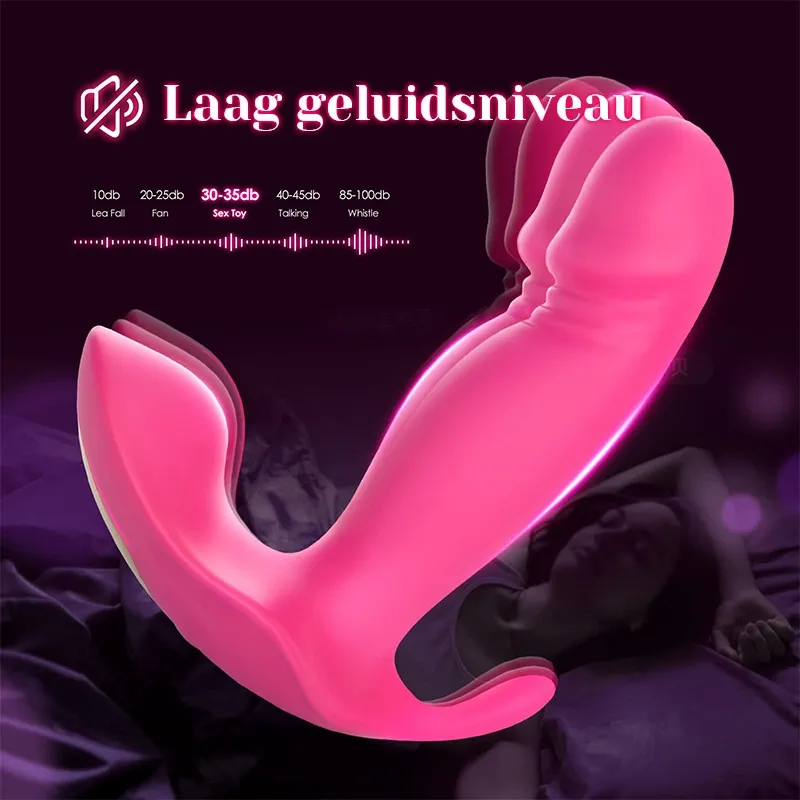 10 Standen Trillend & Wiebelend Afstandsbediening Panty vibrator