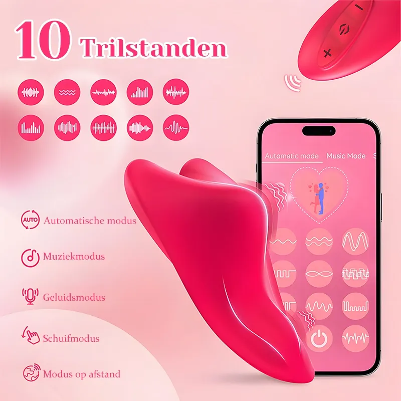 10 Modus Vibrerende APP Afstandsbediening Panty Vibrator