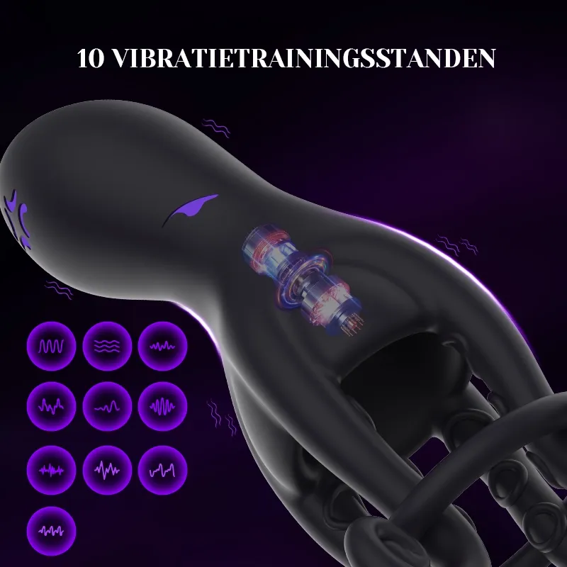 Penis Stimulator met 10 Vibraties en Octopus Tentakel Stimulatie