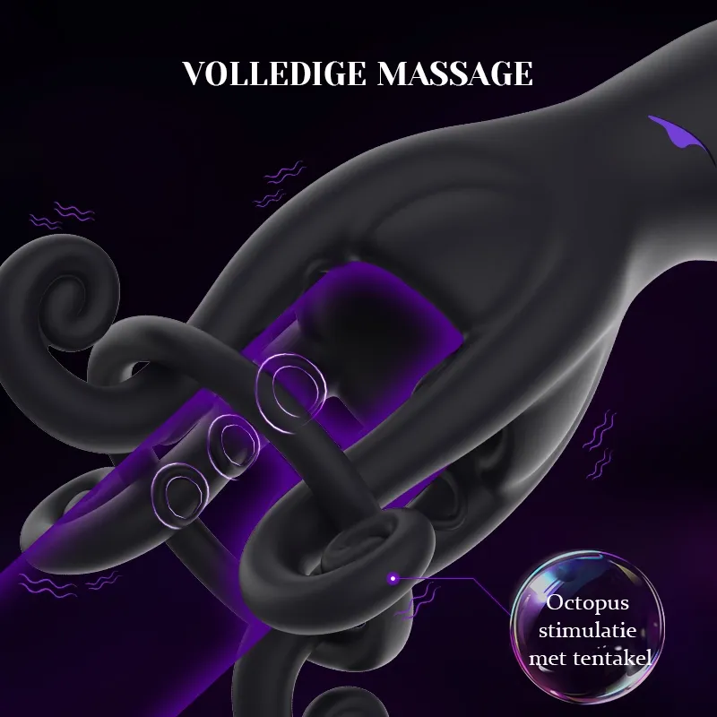 Penis Stimulator met 10 Vibraties en Octopus Tentakel Stimulatie