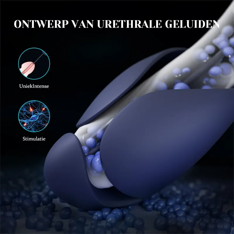 Penis Stimulator met 10 Vibraties en Urethrale Geluiden