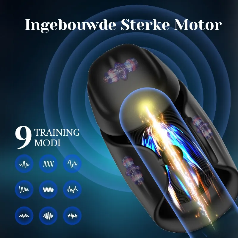 9 Vibratie Penis Vibrator met Verstelbare Gesp en App-bediening