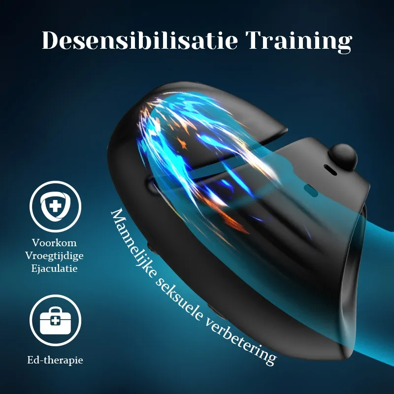 9 Vibratie Penis Vibrator met Verstelbare Gesp en App-bediening