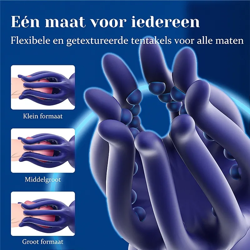 Penis Vibrator met 10 Vibratiestanden en Octopus-Tentakel Stimulatie