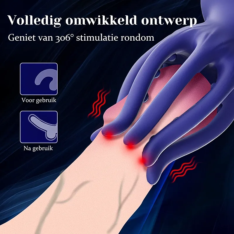 Penis Vibrator met 10 Vibratiestanden en Octopus-Tentakel Stimulatie