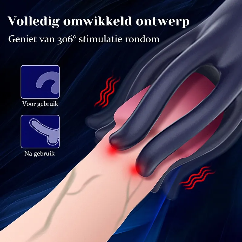 Penis Vibrator met 10 Vibratiestanden en Monster Tentakel