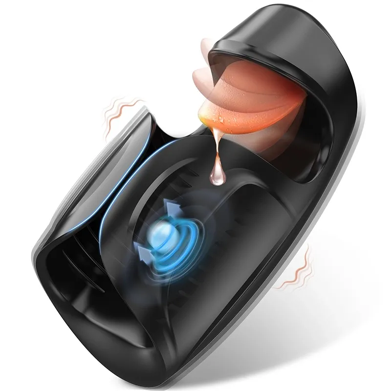 Penis Vibrator met 10 Likkende, Tikken en Vibrerende Functies