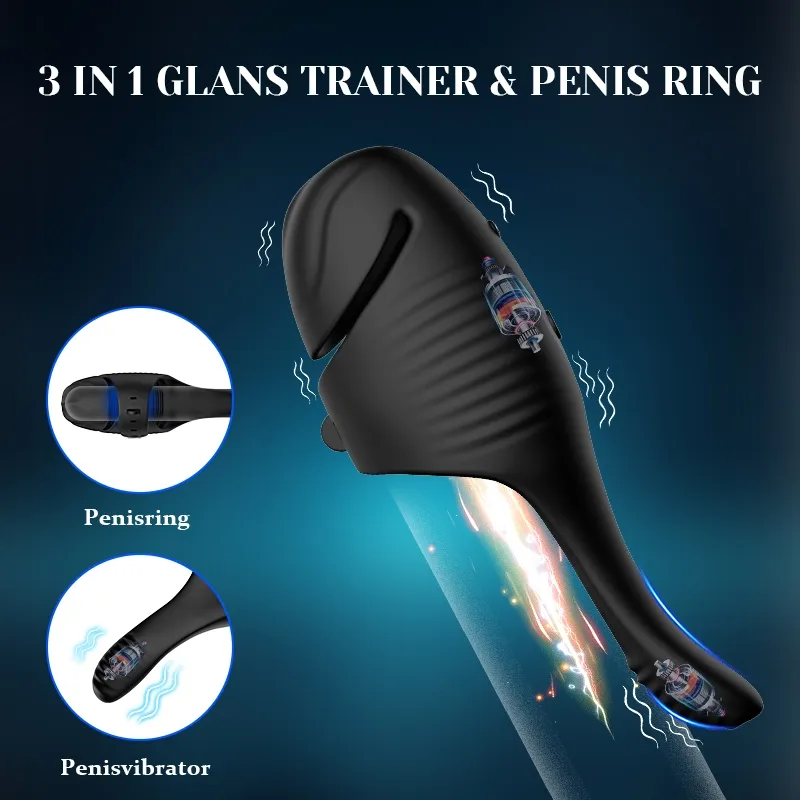 Dual Motor Penis Vibrator met 10 Trillingen en Verstelbare Gesp