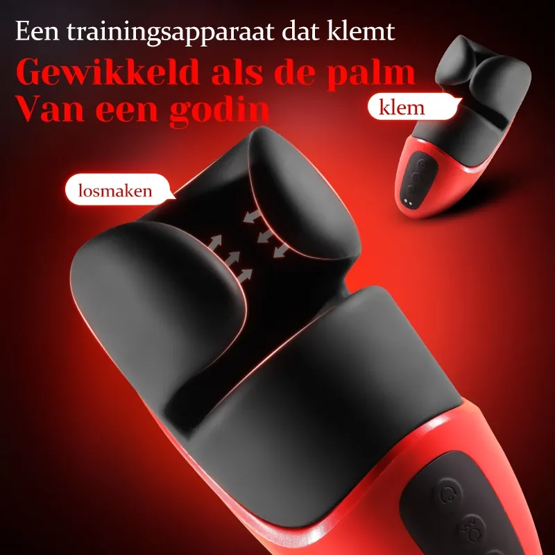 High-end Penis Vibrator met 10 Knijp- en Vibratiefuncties