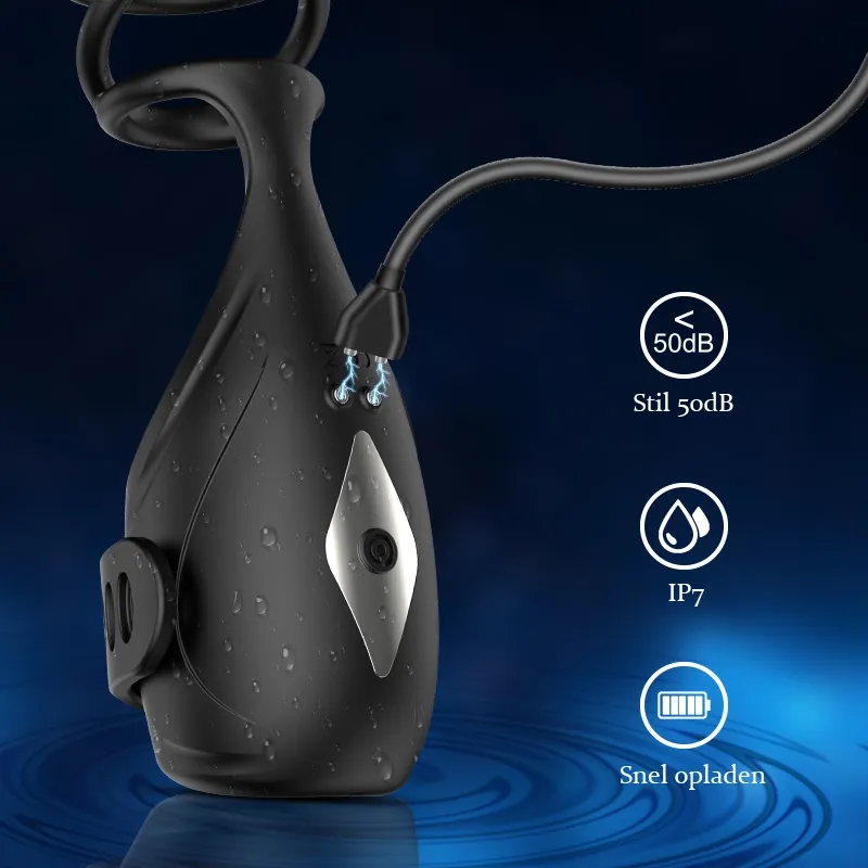 App-bestuurde Penis Vibrator met 9 Vibraties en Verstelbare Gesp