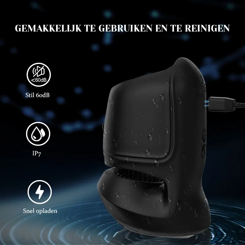 Krachtige Penis Vibrator met 10 Vibrerende Kloppen en Verstelbare Gesp