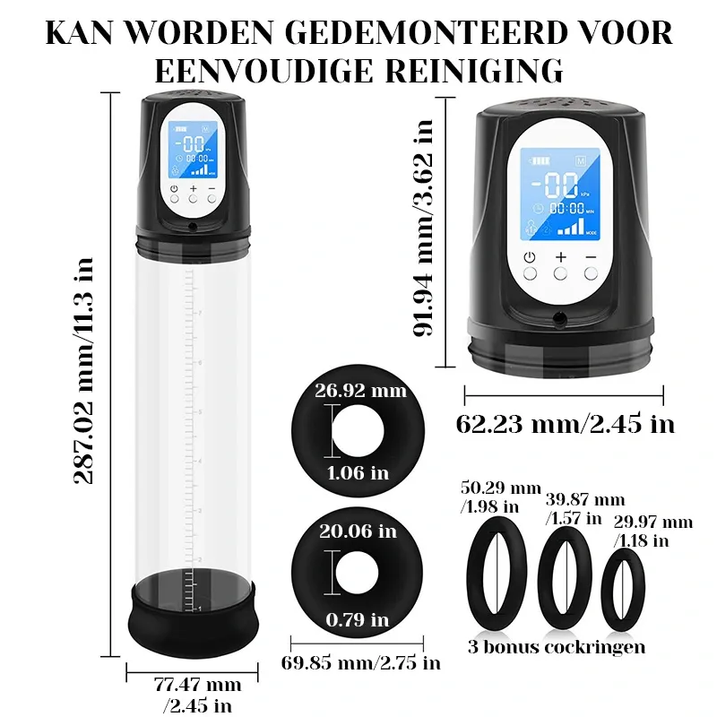 Automatic Penispomp with 4 Suction and 2 Training Modes