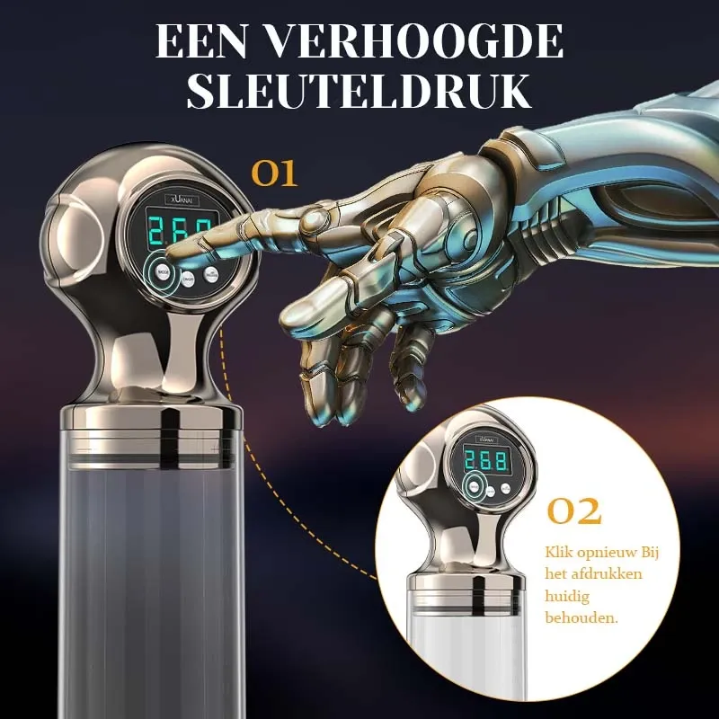 Automatische Penispomp met Meerdere Zuigstanden en Eén-toets Ontluchting