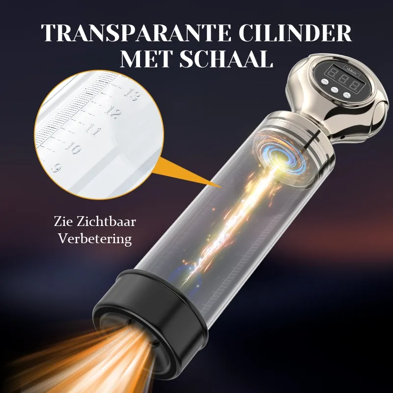 Automatische Penispomp met Meerdere Zuigstanden en Eén-toets Ontluchting