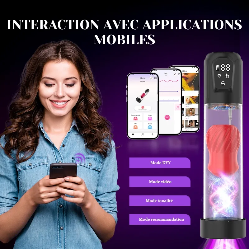 5 Zuig Penispomp met Ingebouwde Trillende Mouw