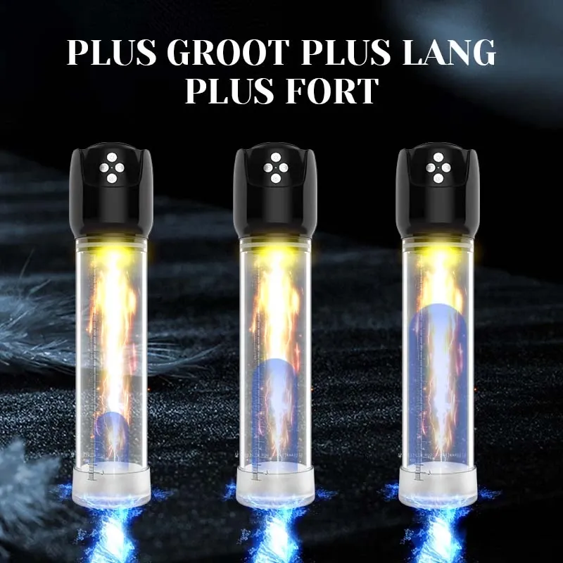 Penispomp met 6 Zuigstanden, Grommende Geluiden en 3D Realistische Sleeve