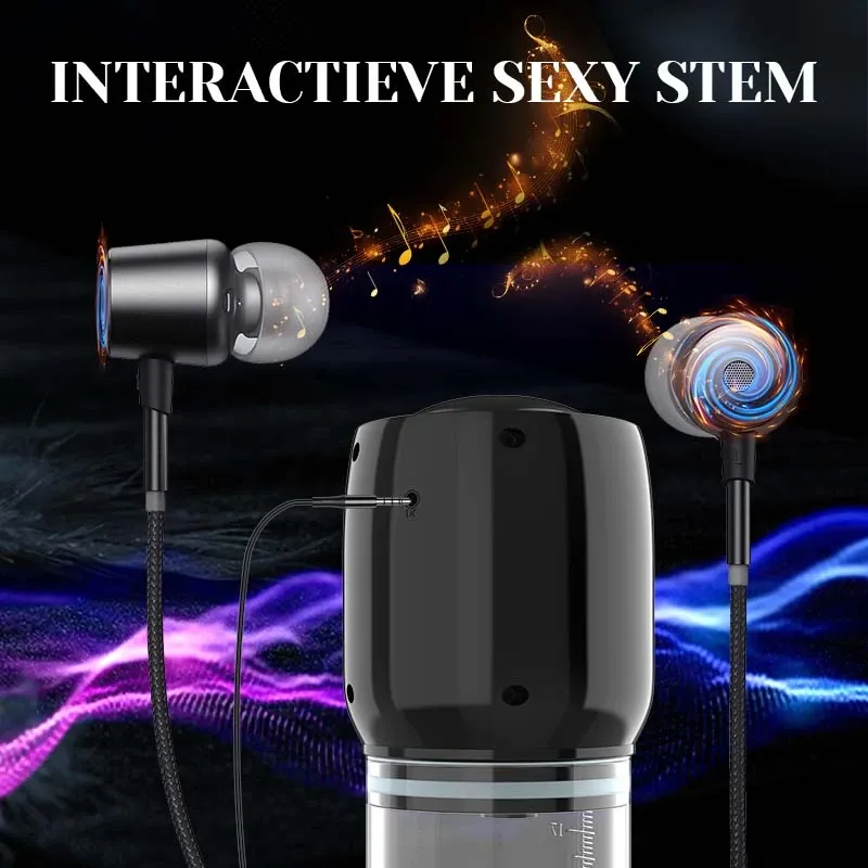 Penispomp met 6 Zuigstanden, Grommende Geluiden en 3D Realistische Sleeve