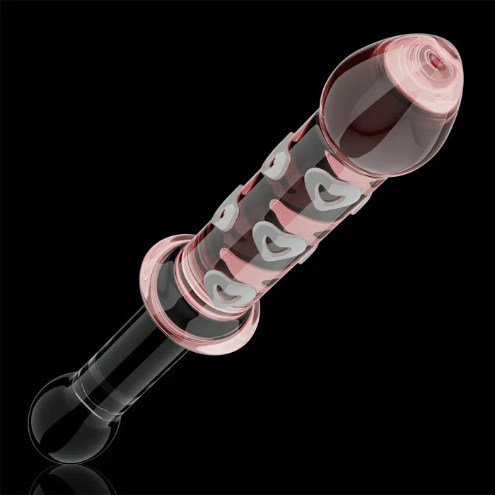 Pink Couple Glazen Dildo Voor Beginners 23cm