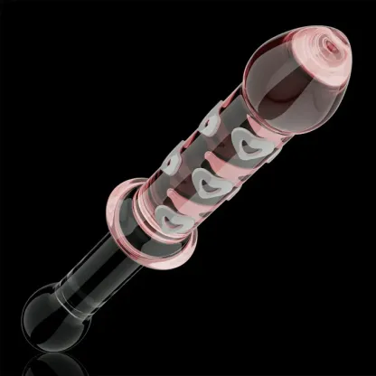 Pink Couple Glazen Dildo Voor Beginners 23cm