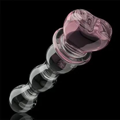 Pink Hartvorm Glazen Dildo 20.6cm