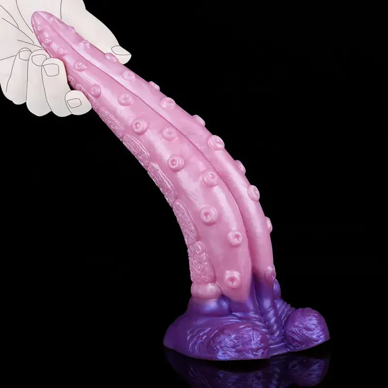 11,02 Inch Roze Siliconen Tentakel Monster Dildo