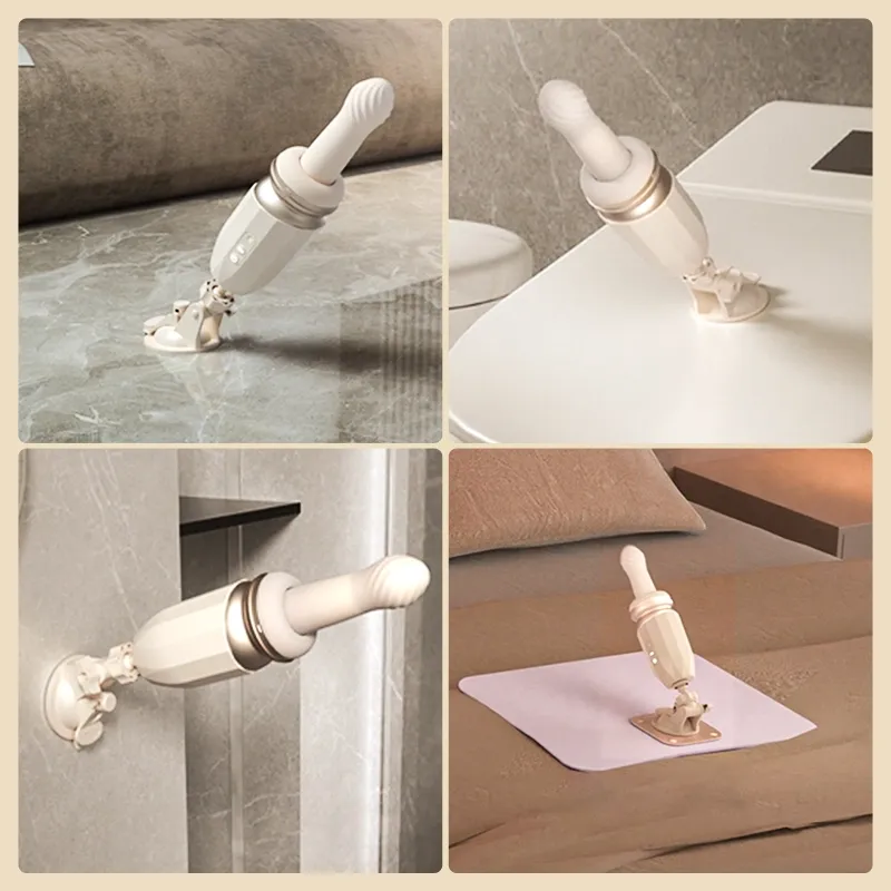 10 Vibratie- en 7 Stootmodi Verwarmde Premium Seksmachine