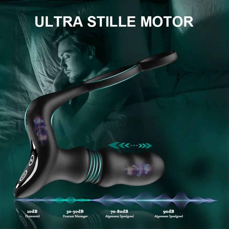 Prostaat Stimulator met 9 Duwende Vibraties en Afstandsbediening