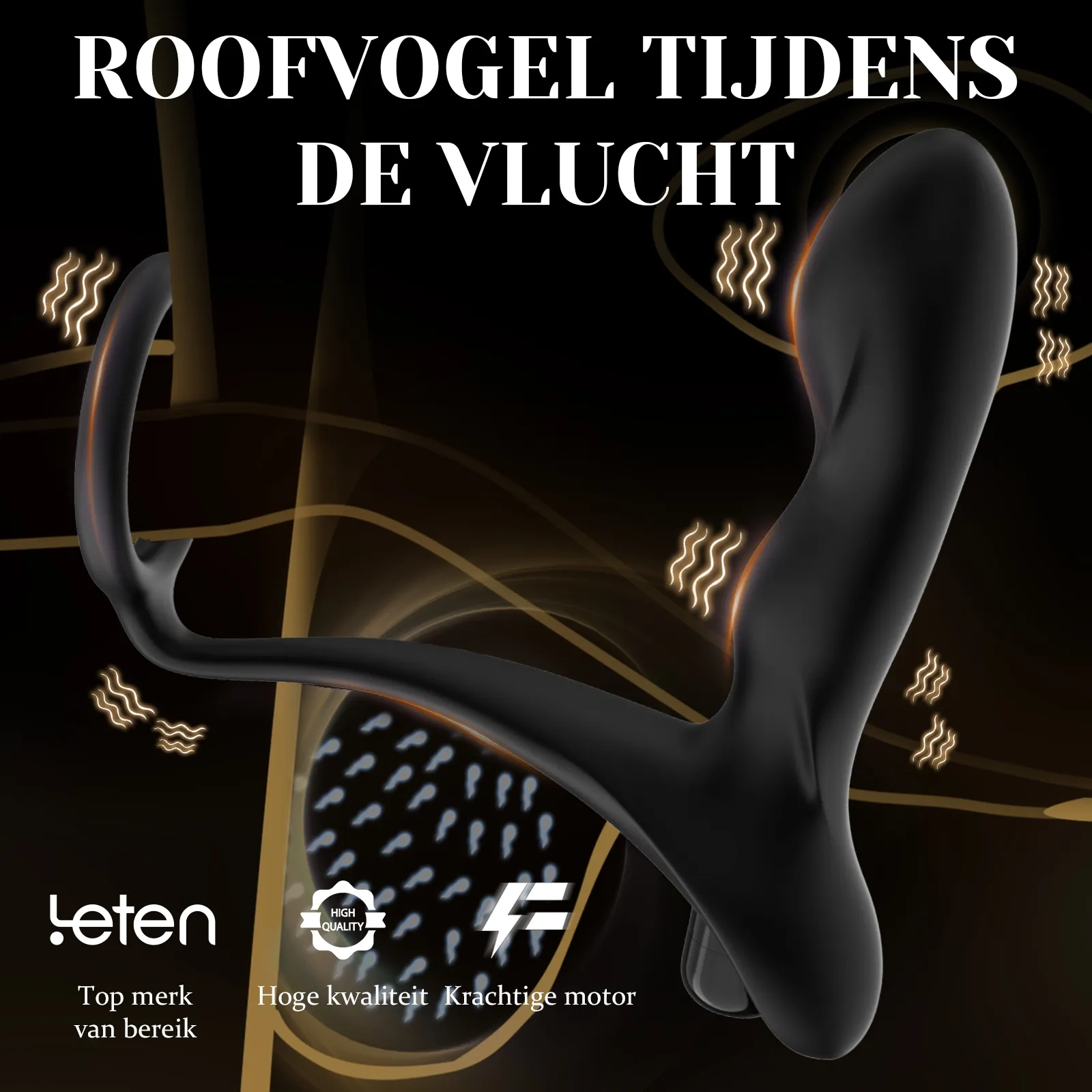 Leten Raptor Prostaat Vibrator met 7 Vibraties en Ingebouwde Motor