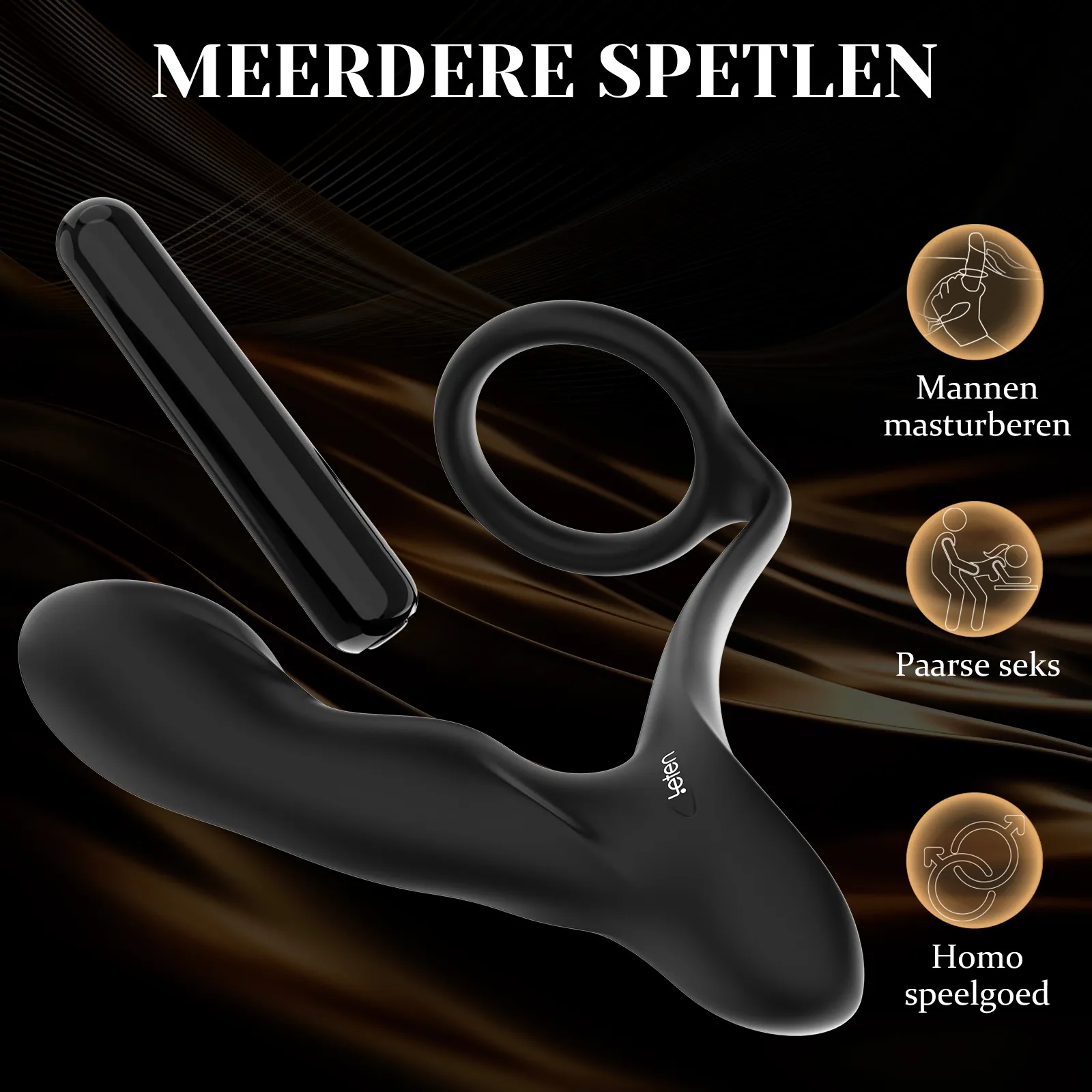 Leten Raptor Prostaat Vibrator met 7 Vibraties en Ingebouwde Motor