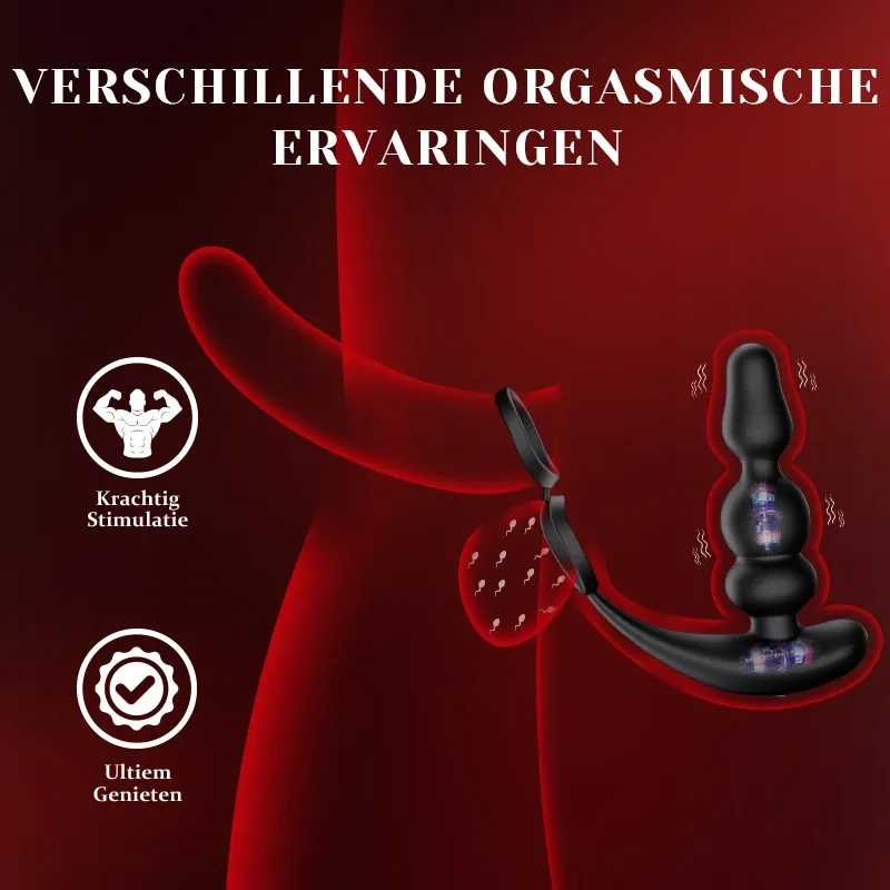 Prostaat Vibrator Met 9 Draaiende Vibraties En Afstandsbediening