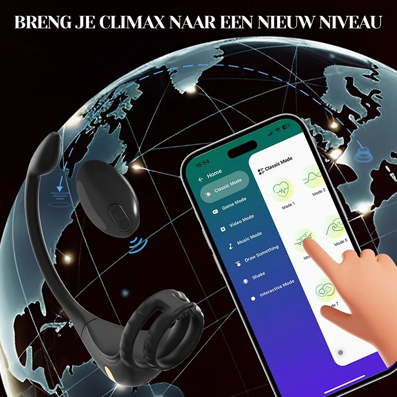 Afstandsbediening & App-bediening Prostaat Vibrator voor Penis, Perineum en Anale Stimulatie