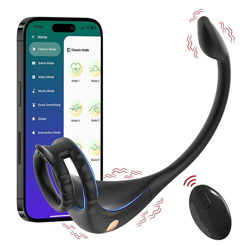 Afstandsbediening & App-bediening Prostaat Vibrator voor Penis, Perineum en Anale Stimulatie