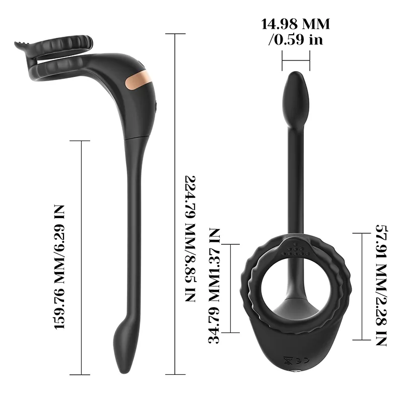 Afstandsbediening & App-bediening Prostaat Vibrator voor Penis, Perineum en Anale Stimulatie