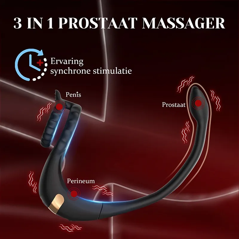 Afstandsbediening & App-bediening Prostaat Vibrator voor Penis, Perineum en Anale Stimulatie