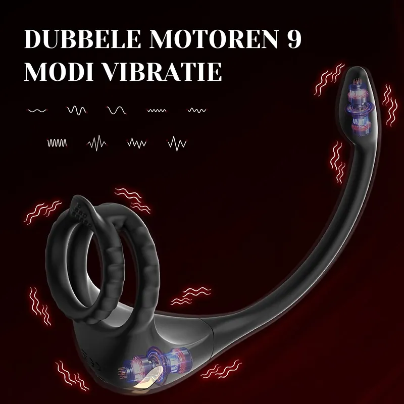 Afstandsbediening & App-bediening Prostaat Vibrator voor Penis, Perineum en Anale Stimulatie