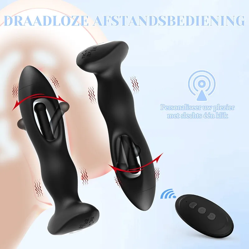Prostaat Vibrator met 10 Klop- en Vibratiemodi en Afstandsbediening