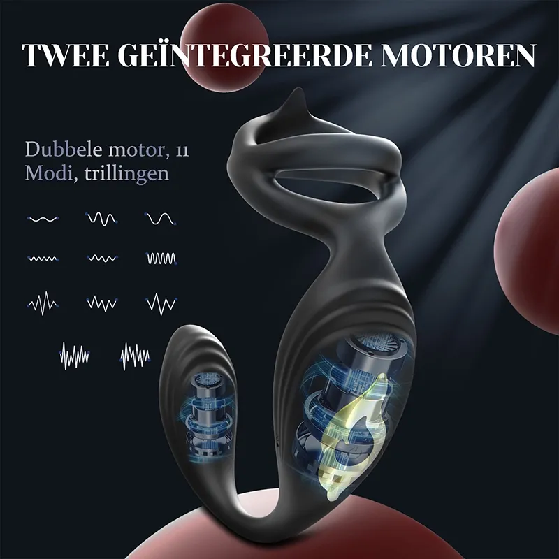 3-in-1 Prostaat Vibrator voor Teelbal, Perineum en Anale Stimulatie
