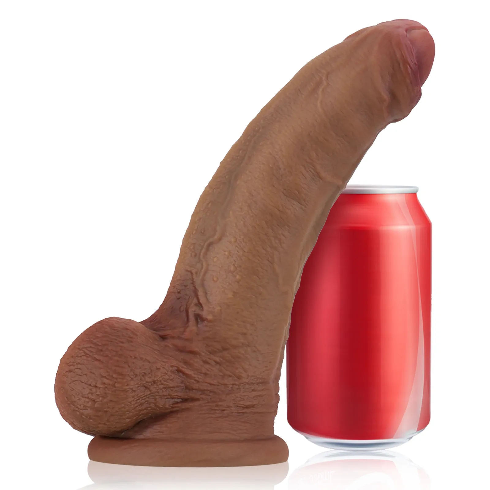 Realistic Dikke Bruine Suction Cup Dildo 21.2cm