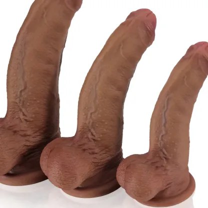 Realistic Dikke Bruine Suction Cup Dildo 21.2cm