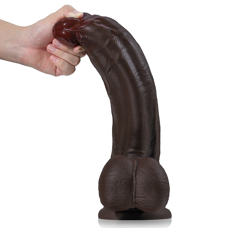 Grote Zwarte Realistic Siliconen Zuignap Dildo 39.5cm