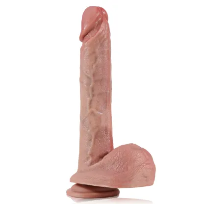 Realistisch Long Anal Zuignap Dildo Met Ballen 25cm