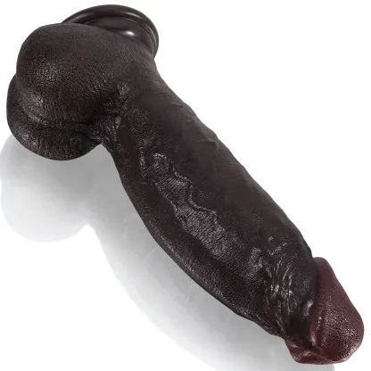 Realistisch Zwarte Dikke Riding Dildo Met Zuignap 21.84cm